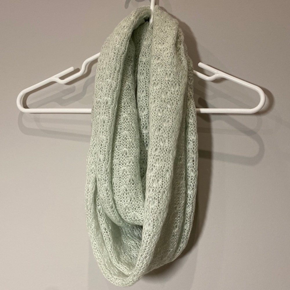 2/$10 Mint Green Infinity Scarf Knit